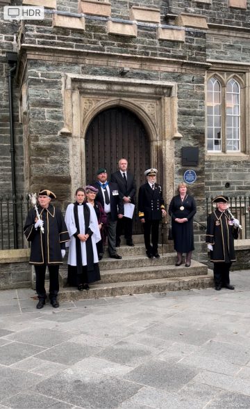 Proclamation of Accession 12.09.22 Outside the Guildhall, Tavistock